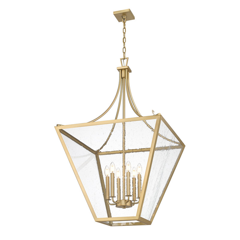 Lustre 6 lumières Montalcino, Laiton frotté