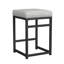 Tabouret de comptoir sans dossier Toko, polyester floral, métal-112253982