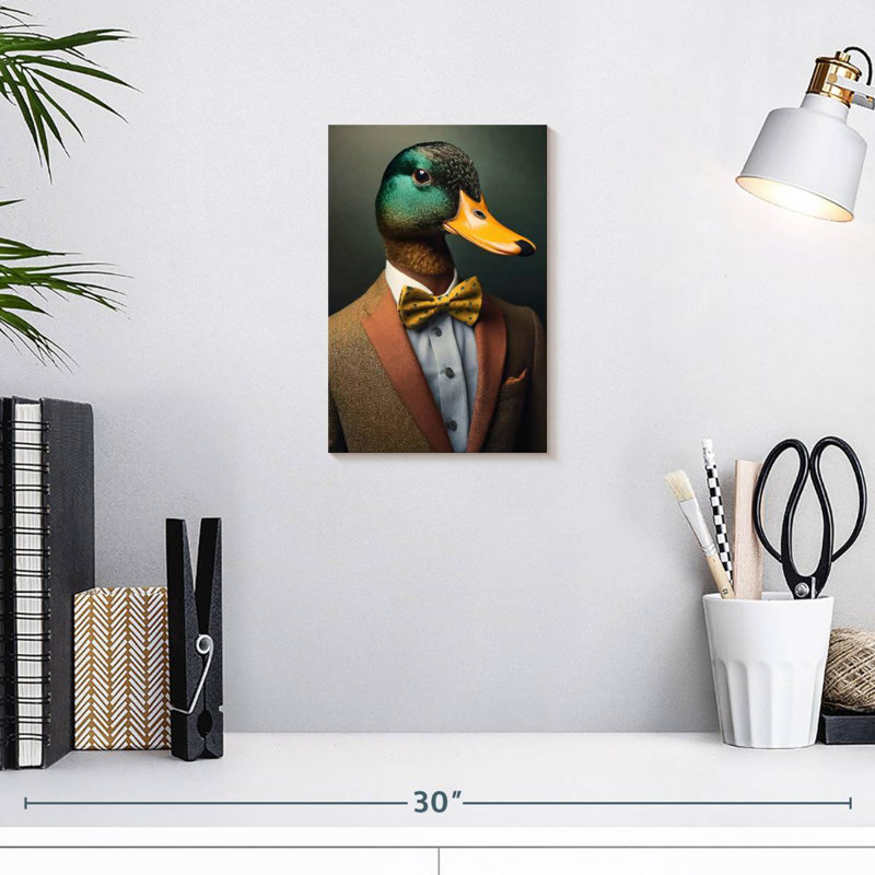 Brampt A Duck Portrait, 12" H x 8" W
