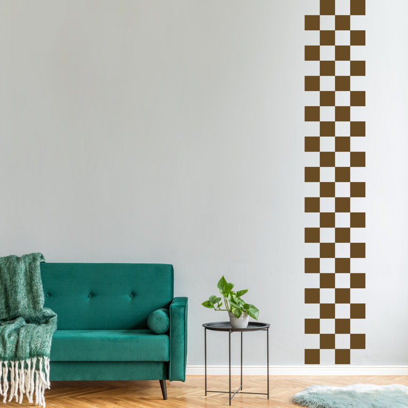 Abstract Non-Wall Damaging Wall Decal, Brown