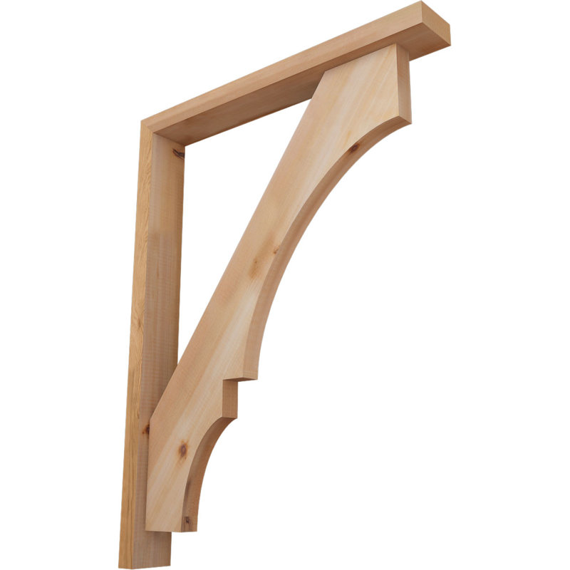 Support de bloc Balboa avec entretoise décalée, 34 x 26, Cèdre rouge occidental de l 3 1/2 po (lisse)