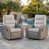Coussin beige / structure grise