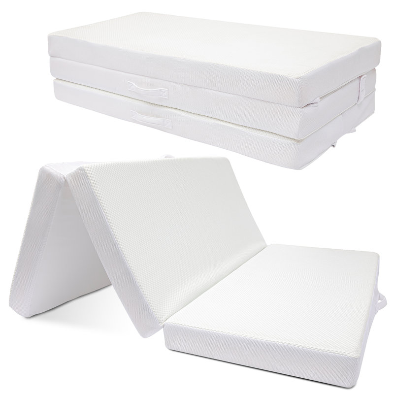 Twin White Foam Trifold Sofa Bed Mattress
