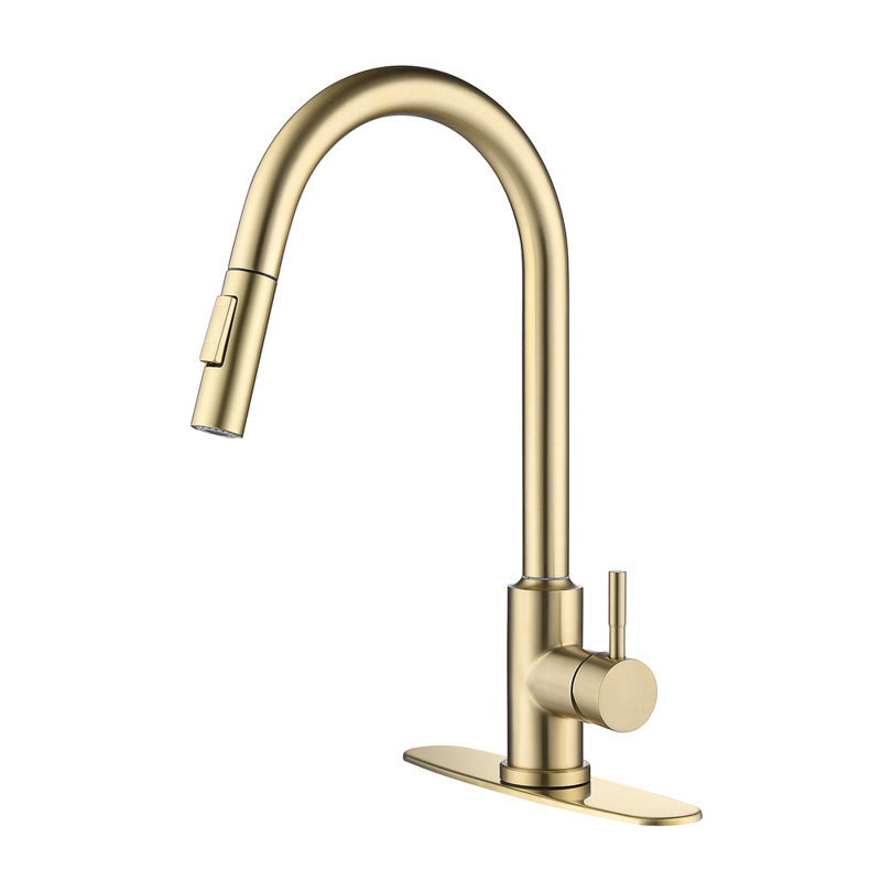Touch Kitchen Faucet With Pull Down Sprayer, Brushed Gold