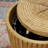 Brown Side Table With Ice Bucket – Terrafab Composite Material