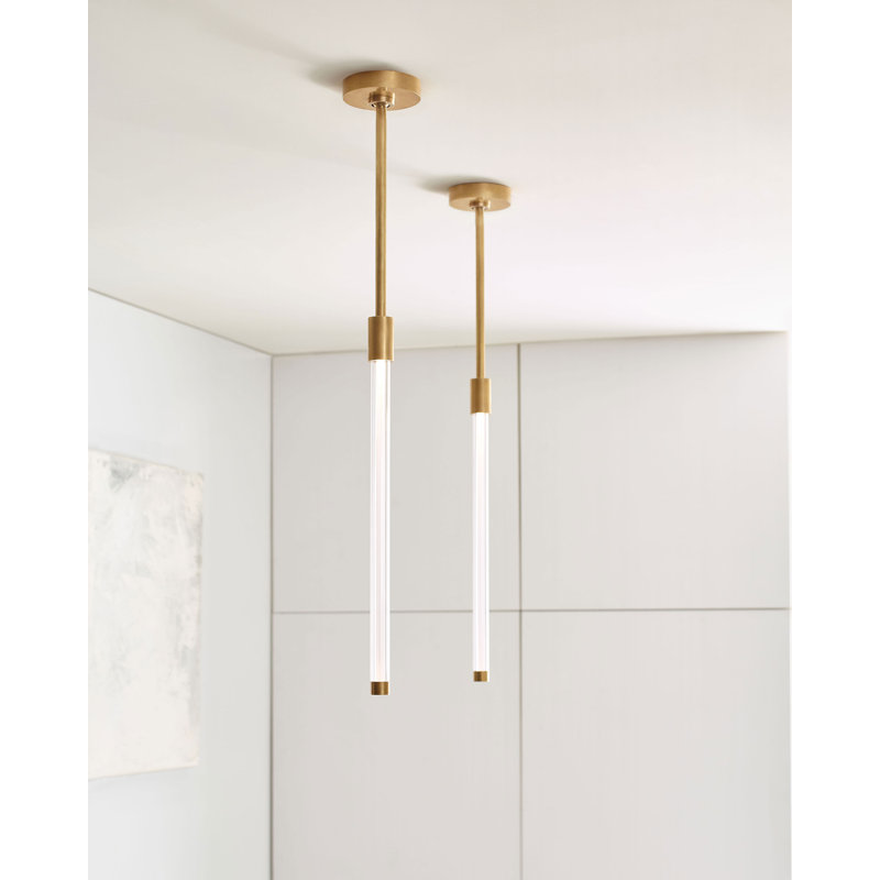 Phobos 1 - Light LED Pendant, Natural Brass