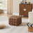Laryn Genuine Leather Square Pouf Ottoman-41180608