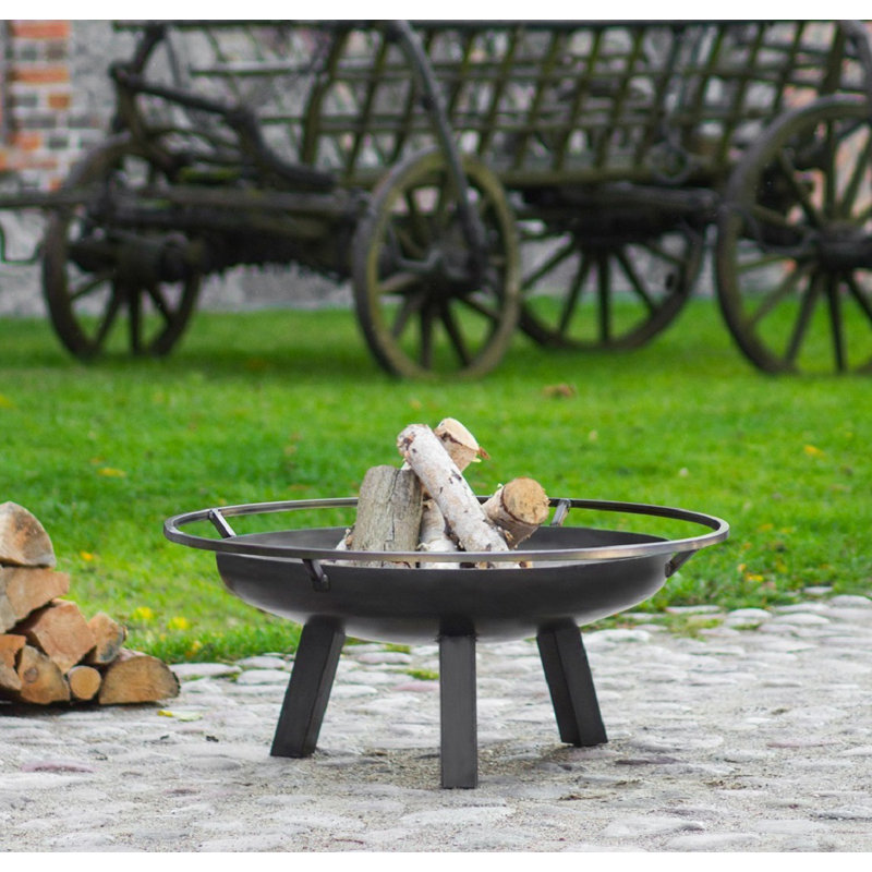 Steel Wood Burning Smokeless Fire Pit, 40" H x 60" W x 60" D