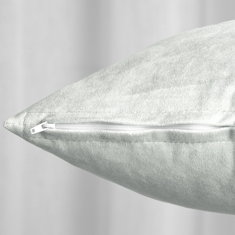 Signature Velvet Throw Pillow Covers - Decorative Pillow Covers, Reflection Gray