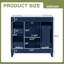 Meuble-lavabo de 91 cm (36 po) avec lavabo en céramique, structure en bois massif, portes à fermeture amortie, étagères réglables et 3 tiroirs avec rangement double profondeur pour sèche-cheveux.-1113337674