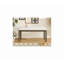 38" Upholstered Bench with Padded Seat & Solid Wood Legs | Entryway, Living Room, Bedroom End-of-Bed, Beige + Brown-13889115