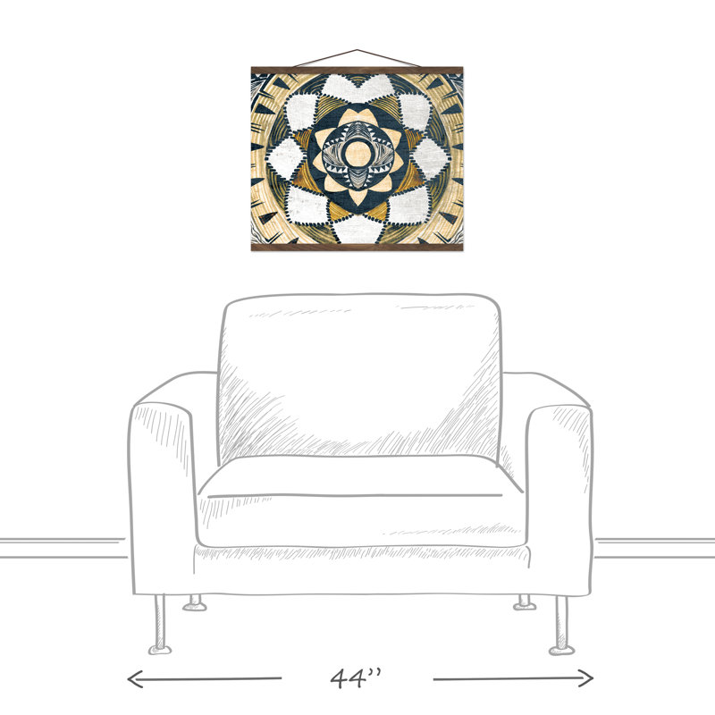 «Painted Wall Basket Boho», reproduction d'art sur toile sans cadre