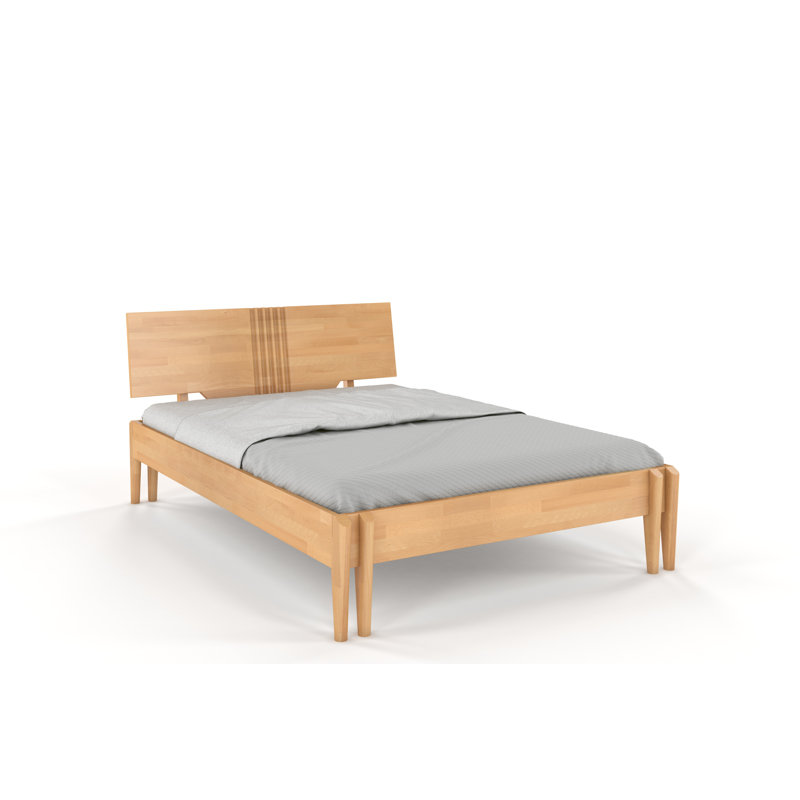 Solid Wood Bed, Small Double (4'), Natural
