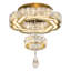 Lustre moderne en cristal doré D15'', plafonnier encastré, petit lustre pour chambre, salon, salle à manger ou couloir
