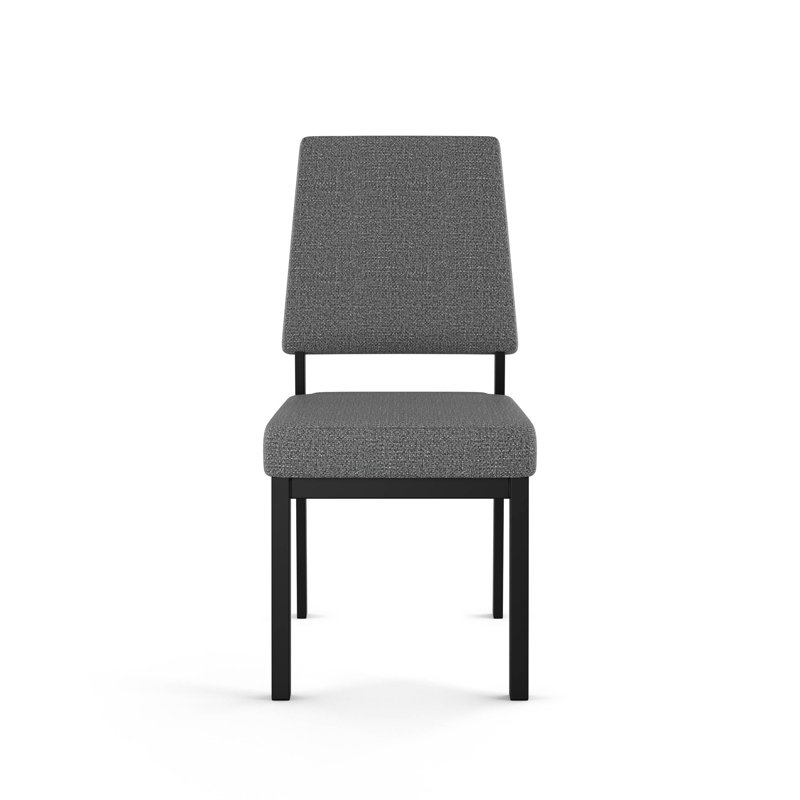 19.25'' H Upholstered Side Chair, Black, Gray