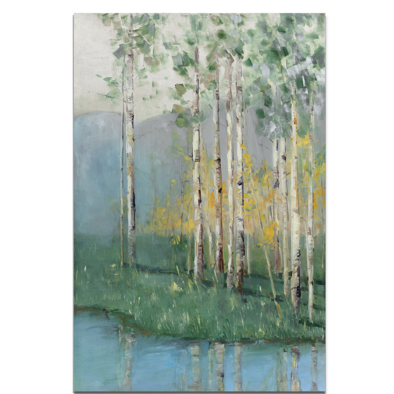 «Birch Reflections II», reproduction, H 12 po x l 8 po x P 1,5 po, Toile tendue