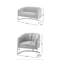 Ensemble de salon en velours 3 pièces Tellico-1289274642