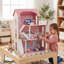 Maison de poupée en bois à 3 étages avec 15 accessoires, toit et fenêtres pour enfants de 3 ans et plus