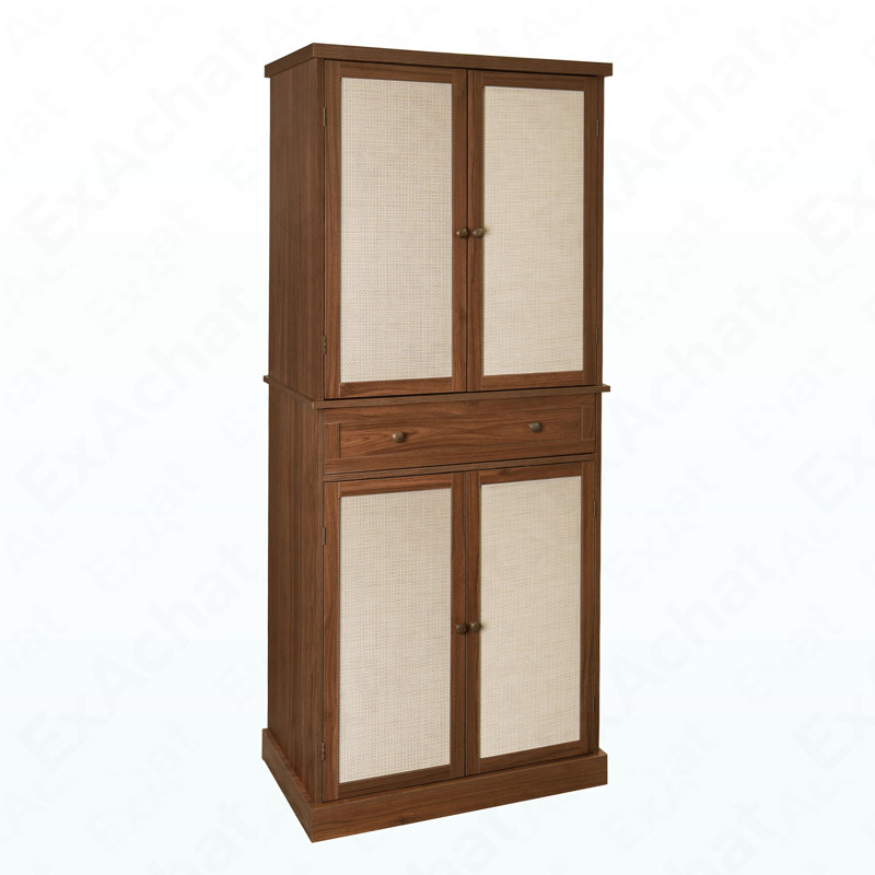 4-Door Storage Cabinet With 1 Drawer & 4 Adjustable Inner Shelves - Freestanding Home Organizer Cabinet