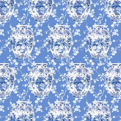 Royal Delft Linen Fabric