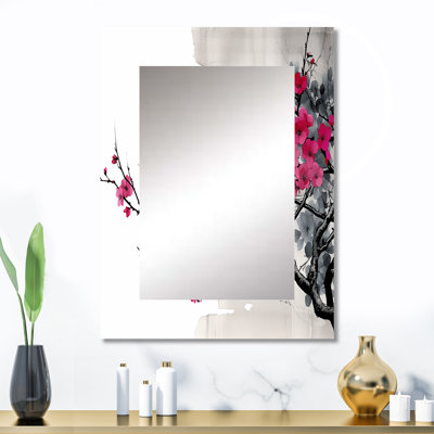 Art asiatique Sumi Blossom II - miroir asiatique unique