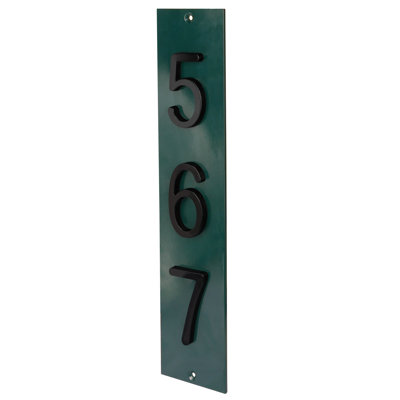 Plaque d'adresse verticale en aluminium à 3 tiroirs Royal Shade