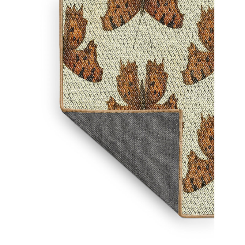 Tapis décoratif brun Jantzen, Rectangle 8 pi x 10 pi