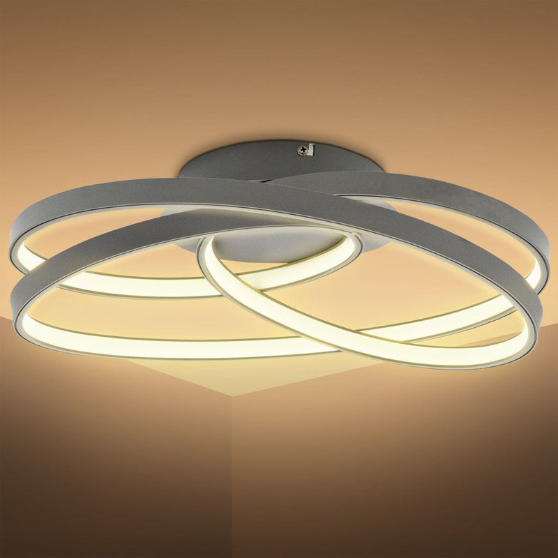 Salida 1-Light 39cm LED Integrated Flush Mount, Silver