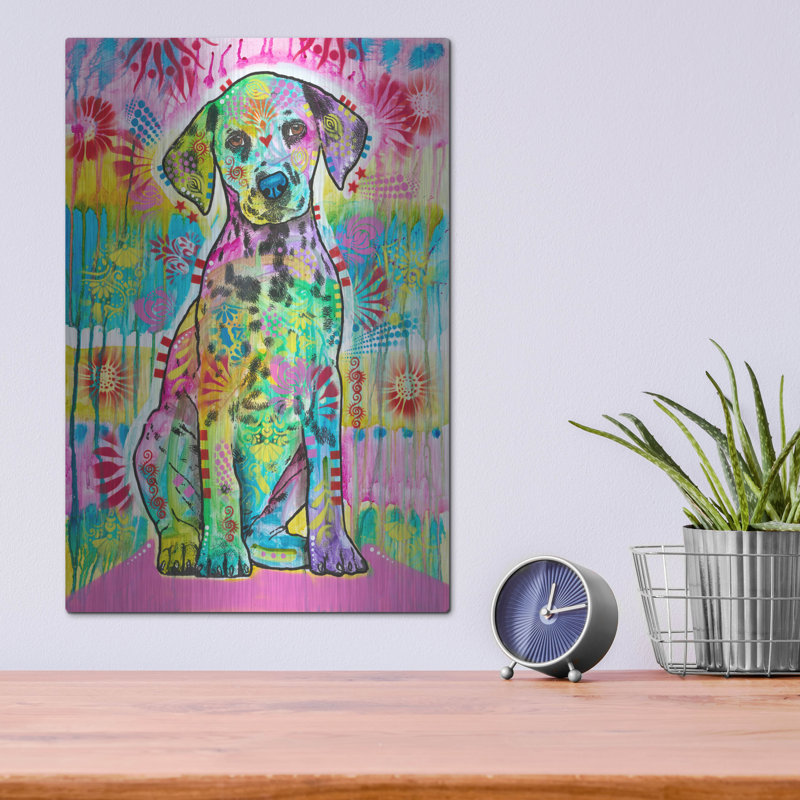 Red Barrel Studio «Dalmatian Puppy» par Dean Russo, art mural en métal, H 16 po x l 12 po