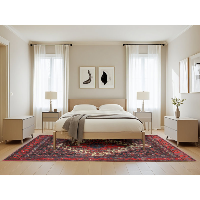 Tapis rouge à motif sud-ouest, Rectangle 5 pi x 8 pi