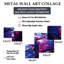 Ensemble de 5 reproductions d'art mural en marbre rose et mauve Essence de marbre V