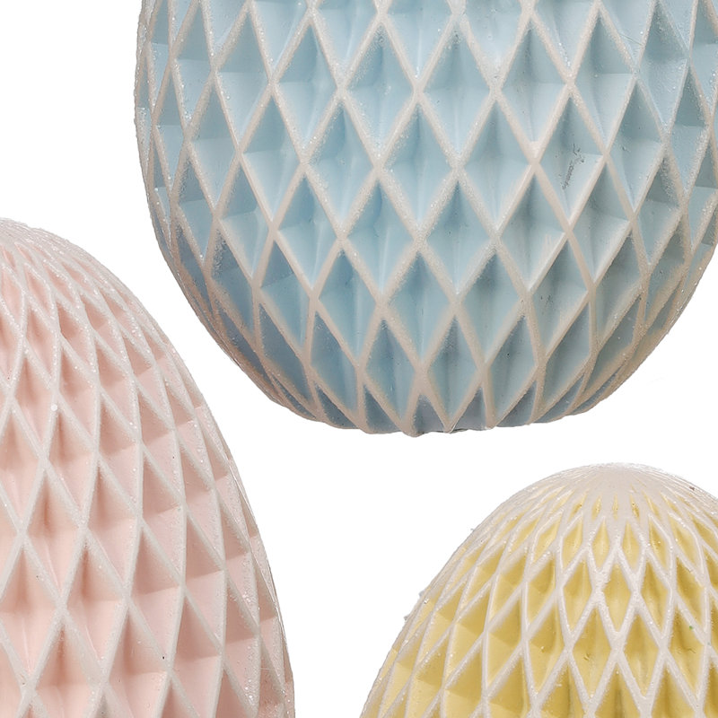 Honeycomb Easter Egg 5.5" 3 Assorted, 7.75" H x 6" W x 8" D