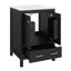 Meuble-lavabo 24 po avec lavabo, ensemble de meuble-lavabo simple autoportant avec un tiroir et une tablette de rangement, armoire de rangement en bois-880112791