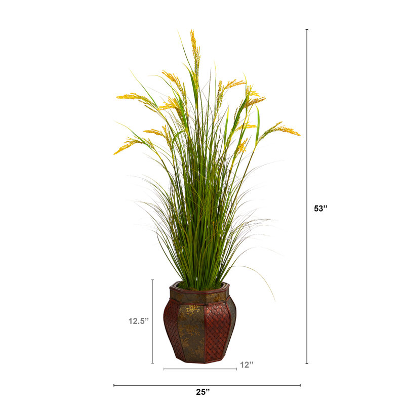 Herbe artificielle 53 po en pot