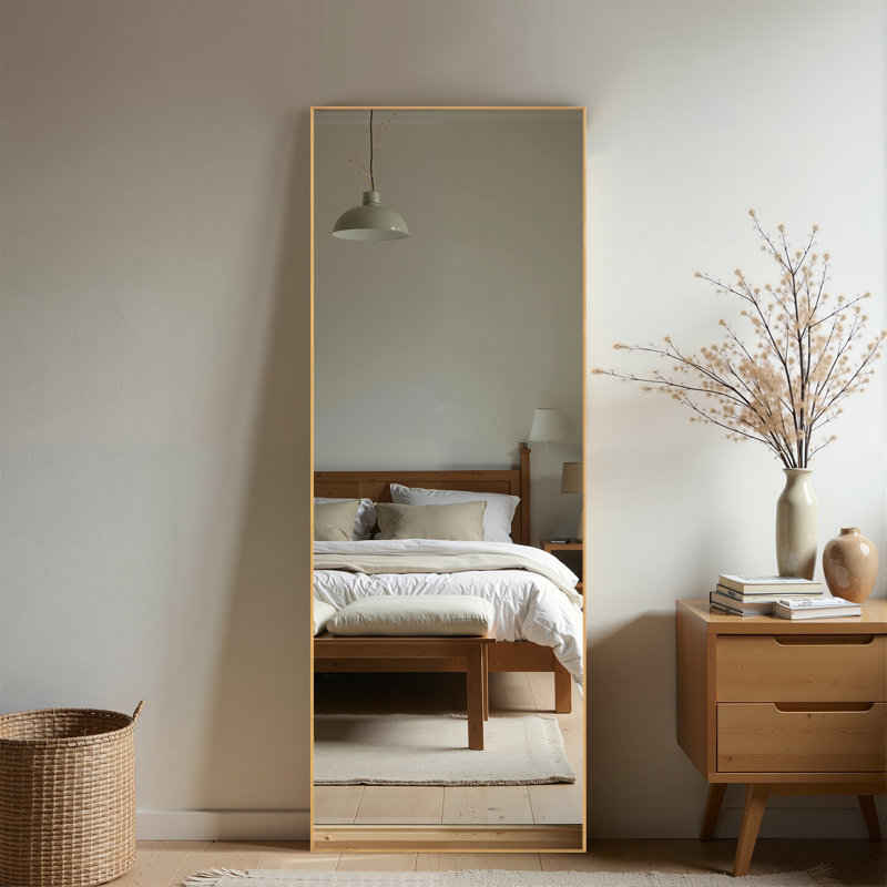 Miroir pleine longueur rectangulaire en alliage d'aluminium