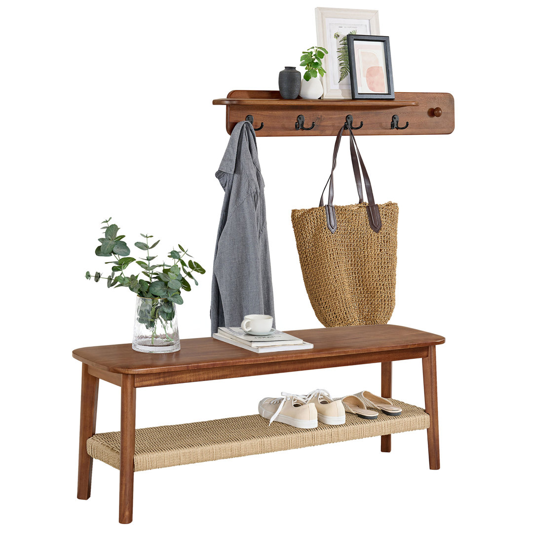 Alisma 2 Piece Entryway Set, Bench & Coat Hook Bay Isle Home™