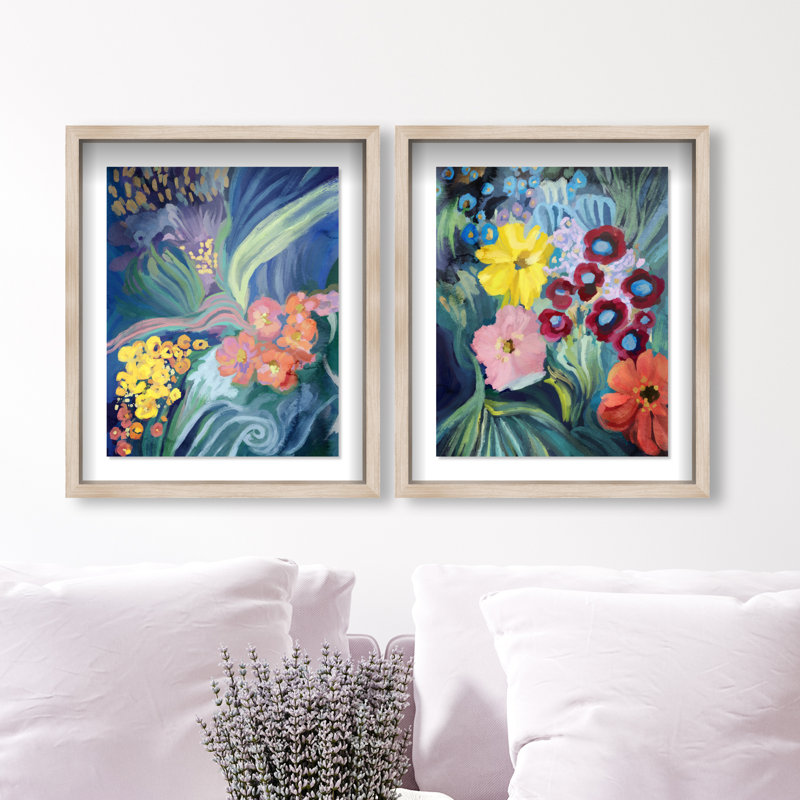 Spring Motion Set Set by Oliver Gal, 63"H x 51"W, Natural Oak Shadowbox