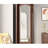 72.83" Walnut Rotating Dressing Mirror Storage Corner Cabinet