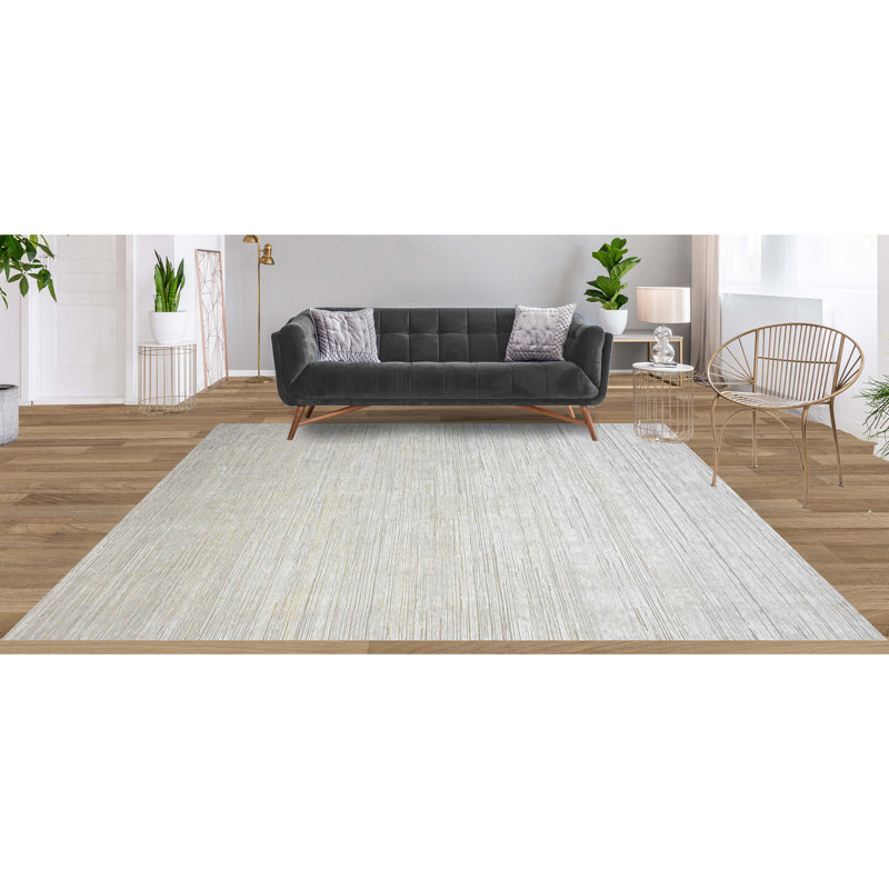 Area Rug in Silver, Rectangle 8' x 10'