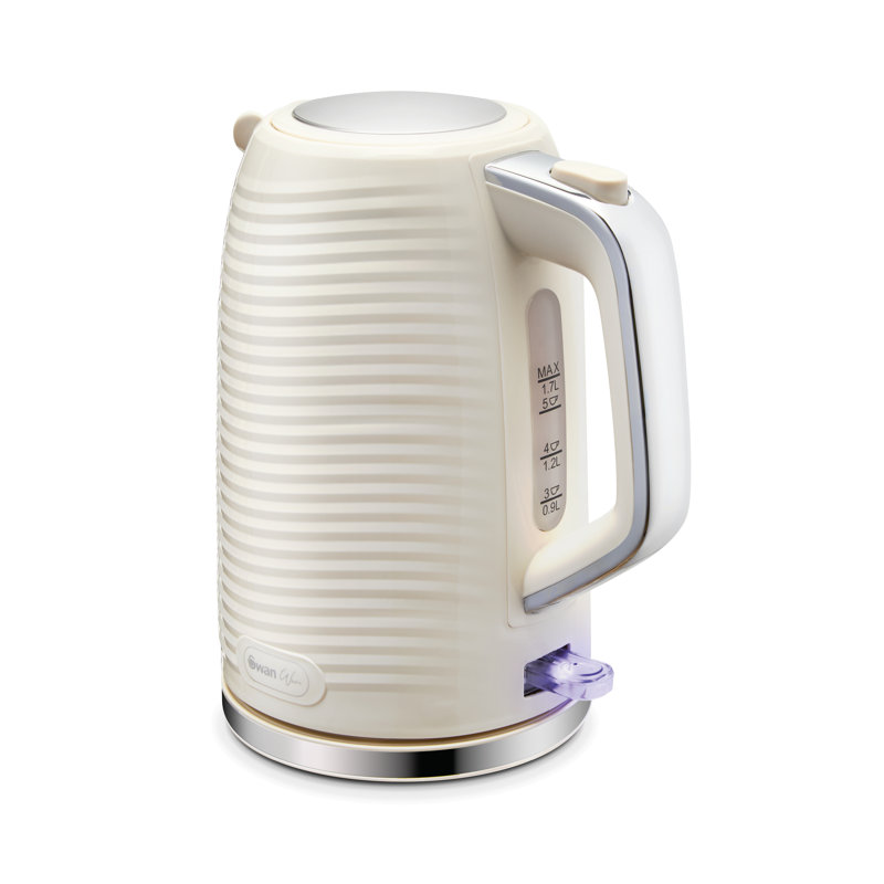 Swan SK19034 Wave Cordless Kettle, Fast Boil, Boil Dry Protection and Automatic Shut-Off, 360-Degree Base, Removable Limescale Filter, 1.7 Litres, 3000W