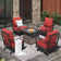 4-Person Rocking Sofa Chairs Seating Group with Fire Pit Table