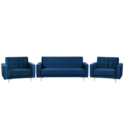 Cherry 3 Piece Velvet Living Room Set
