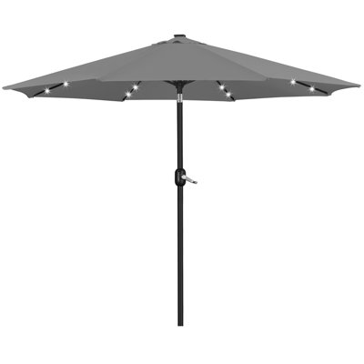 11FT Patio Umbrella Market Umbrella with 32 LED Lights