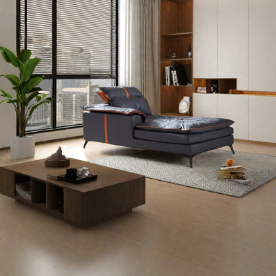 Fauteuil inclinable moderne et minimaliste avec structure en bois massif