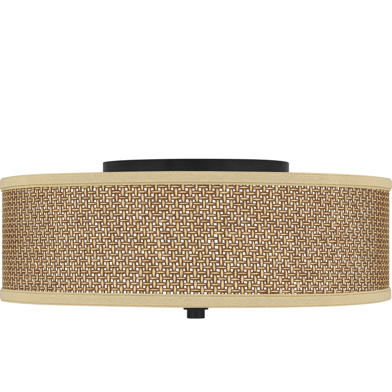 Zen 3-Light Mystic Black Flush Mount Light