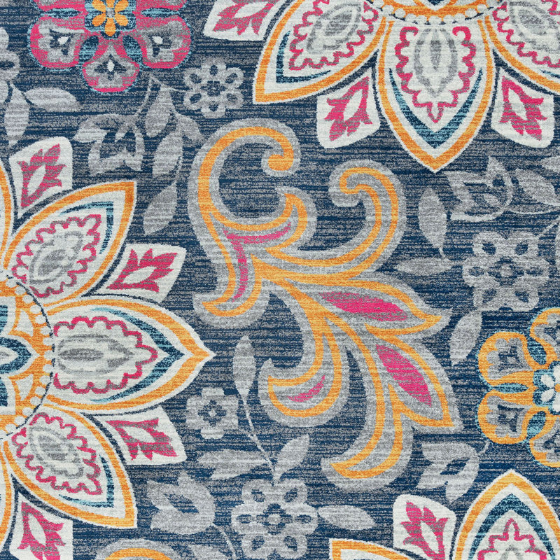 Tapis gris Swindell, Rond 5 pi 3 po