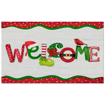 Christmas Welcome Indoor/Outdoor Entryway Floor Mat