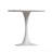 31.4 "Round Dining Table, Medieval White Marble Patterned Dining Table, 2-3 Person Metal Base Dining Table, Easy To Assemble Casual Coffee Table, Office Desk