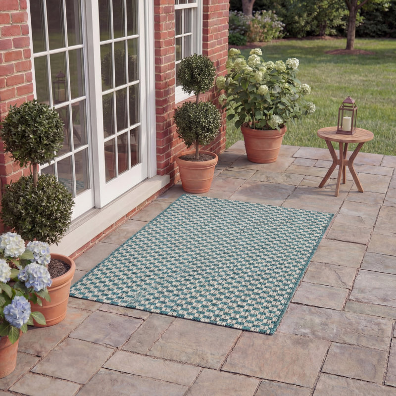 Dirks Performance Geometric Indoor/Outdoor Area Rug, Rectangle 2' x 3'7"