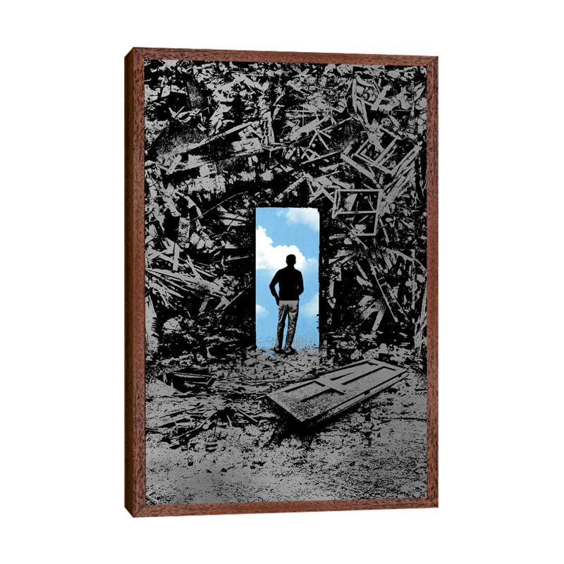 Optimist by Rob Dobi - Print on Canvas, Classic Brown Wood Framed Canvas, 152.5 cm H x 101.5 cm W